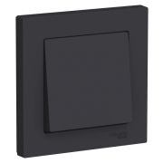 ATLASDESIGN Выключатель 1-кл. СП 10А IP20 (сх. 1) 10AX в сборе, КАРБОН