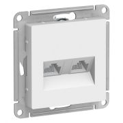 ATLASDESIGN РОЗЕТКА двойная компьютерная RJ45+RJ45, кат.5E, механ БЕЛЫЙ, Schneider, ATN000185 (1/10)