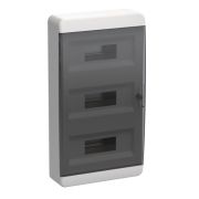 TEKFOR Корпус пласт. ЩРН-П-36 IP41 (BNK 40-36-1) черн. прозр. дверь IEK