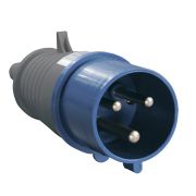 Вилка переносная силовая ССИ-023 2Р+РЕ 32А 220В бел/синий IP44 IEK (1/10/60)