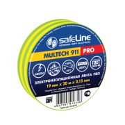 Изолента ПВХ 19мм х 20м ж/з Safeline (200/10)