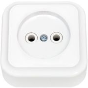 Розетка 1гн без З/К о/у белый 16А IP20 Пралеска Беларусь (1/108)