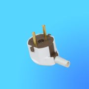 Вилка угловая без З/К белая с/кем 6А IP20 Беларусь (20/120)