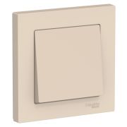 ATLASDESIGN 1-клавишный ВЫКЛЮЧАТЕЛЬ в сборе, 10А IP20 сх. 1 10AX БЕЖЕВЫЙ Schneider (1/20)