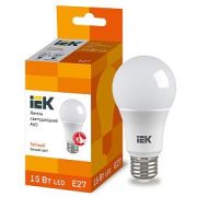 Лампа светодиод 15Вт груша А60 Е27 3000К 1350Лм матовая IEK (10/100)