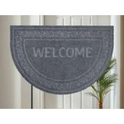 Коврик влаговпитывающий «Welcome» 60х90 см полукруг серый (уп=10шт)