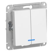 ATLASDESIGN 2-клавишный ВЫКЛЮЧАТЕЛЬ, с подсв с/у ЛОТОС механизм Systeme Electric (1/5)