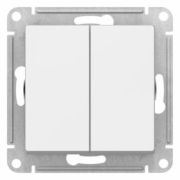 ATLASDESIGN ПЕРЕКЛЮЧАТЕЛЬ 2-клавишный перекрестный, 2 x сх. 7, 10АХ, механизм, БЕЛЫЙ