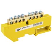 Шина PE земля ШНИ 6х9 на DIN-изоляторе 8-отверстий ШНИ-6х9-8-Д-Ж IEK (20/500)