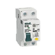 Дифф. автомат (АВДТ) 1P+N 16А 10мА AC х-ка C ДИФ-103 6кА DEKraft