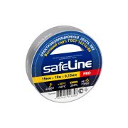 Изолента ПВХ 15мм х 10м серо-стальная Safeline (250/10)