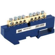 Шина N ноль ШНИ 6х9 на DIN-изоляторе 8-отверстий ШНИ-6х9-8-Д-С IEK (20/500)