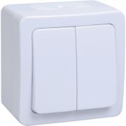 Выключатель 2кл о/у белый IP54 ВС20-2-0-ГПБ Гермес PLUS IEK (1/10)