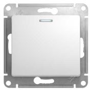 GLOSSA Механизм выключателя 1-кл. СП 10А IP20 10AX с подсветкой бел. SchE