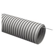 Труба гофрированная d40 ПВХ серая с зондом IEK (15)