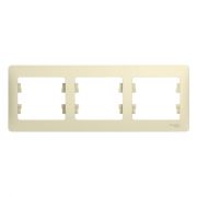 GLOSSA 3-постовая рамка, горизонтальная, бежевый