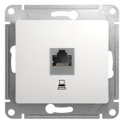 GLOSSA механизм розетки компьютерной RJ45 категория 5E, белый