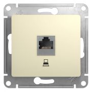 GLOSSA розетка компьютерная RJ45 категория 5E, бежевый
