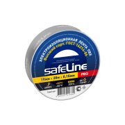 Изолента ПВХ 19мм х 20м серо- стальная Safeline (200/10)